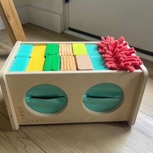 Lovevery Wooden Montessori Sensory Box from The Analyst Play Kit Months 46-48